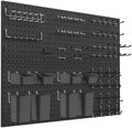 Peg Board Kit, Includes Pegboard and Accessories,with Hooks and Bins,Peg Board Wall Organizer for Office,Ornaments Display,Crafts Organization (129, Black) by Daanxw