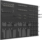 Peg Board Kit, Includes Pegboard and Accessories,with Hooks and Bins,Peg Board Wall Organizer for Office,Ornaments Display,Crafts Organization (129, Black) by Daanxw