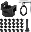 22CM 24 PCS Magnetic Zip Tie Mount Set with 100Pcs Cable Ties 8LBS Strong by HOMAR