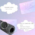 Cloud Mouse Pad and Keyboard Wrist Rest 4PCS Extended Large Desk Mat Pad Set Memory Foam Non-Slip Ergonomic Gaming Mouse Pad Wrist Support for Computer Laptop Home Office Cute Pink Blue Sky - Image 3