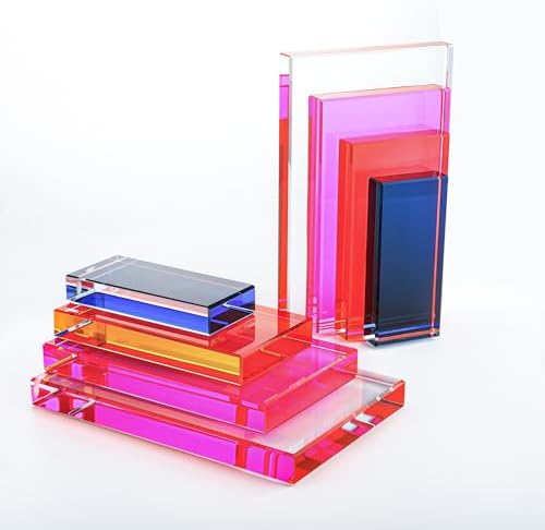 6Lbs Crystal Geometric Bookends Non-Skid Sturdy Shelf Decor by HDHYALINEDORA