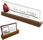 Artblox | Modern Acrylic Desk Plate, Personalized Name Title Sign by Artblox