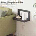 VICSKY 14-inch Router and Modem Shelf with Cable Management Box Wall Mount - Image 4