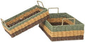 Colorful Woven Rectangle Storage Basket for Shelves&Organization by QingtuHome