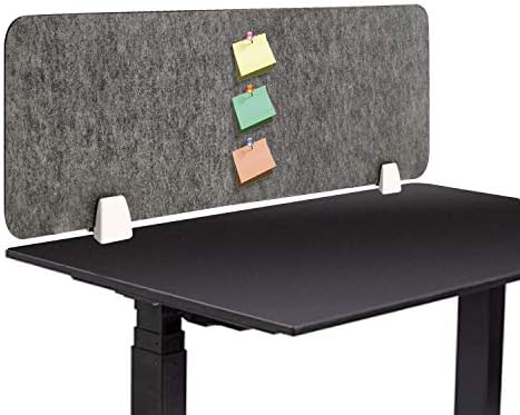MYOYAY 40''x12'' Privacy Panel Clamp-on Acoustic Desk Divider Freestanding Sound Absorbing Cubicle Desk Divider Removable Acoustic Partitions with 2 Clips for Offices, Braries, Classrooms, Library by MYOYAY
