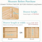 Vtopmart 4" Regular Upgrade Drawer Dividers for Clothes, 12.8"-22.3" 8 Pack - Image 2