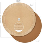 MAIDERN 42 Inch Round Cork & Leather Table Pad Protector, Cuttable Size (36-42 Inch), Trimmable Dining Table Mat, Heat Resistant/Non-Slip Table Cover for Kitchen, Office, or Restauran (Brown) - Image 2