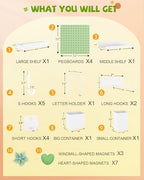 Metal Pegboard Combination Kit 4 Pack Peg Board and 26 Accessories - Image 4