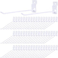 Moxweyeni 100 Pack Slatwall Hooks for Retail Garage Metal,7.8 Inch,White by Moxweyeni