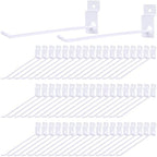 Moxweyeni 100 Pack Slatwall Hooks for Retail Garage Metal,7.8 Inch,White by Moxweyeni