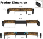 AUPSEN Dual Monitor Stand Riser with 2 Pen Holders, Desk Organizer, Brown - Image 7