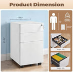 Approgreent Fully Assembled 3 Drawer File Cabinets for Home Office - Image 3