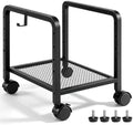 Metal PC Stand, Adjustable Computer Tower Stand with Wheels, Black by Unknown