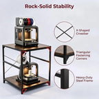 3D Printer Stand with Double-Layer Desk, Heavy Duty 3D Printing Table - Image 4