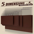 K KNODEL Extra Large Desk Mat, Leather Mouse Pad (35.4"x17", Dark Brown) - Image 4