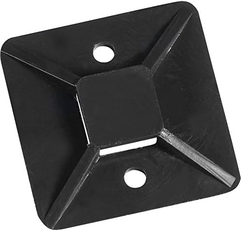 Aviditi Cable Tie Mounts, 1 1/2" x 1 1/2", Black, Pack of 100 (CTM15B) by Aviditi