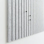 VIVELDA Large Felt Bulletin Board 48 x 36 Inch - 12-Pack Square Acoustic Wall Panels, Cork Board Alternative, NRC 0.95, Damage-Free Adhesive, Slatted Design for Home, Classroom (Marble) - Image 3