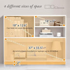 Jerry & Maggie 4-Tier Desktop Bookshelf Organizer with Hutch White 38 in - Image 4