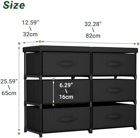 GcdPai Dresser 6 Fabric Drawer Stand Desktop Plastic Support Tube - Image 2