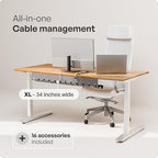 PAMO Cable Management Under Desk, Set of 2 - Grey/Silver - Image 2