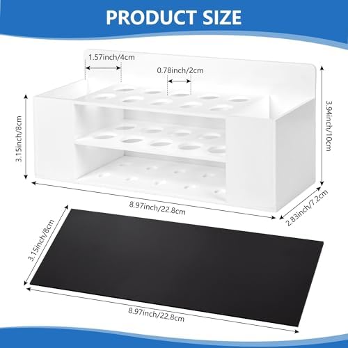 Acrylic Magnetic Dry Erase Marker Holder, 10 Slots White Magnetic Marker Pen Holder, 2PCS Magnet Storage for Whiteboard, Desk Locker Organizer Accessories, Office, Classroom, Home - Image 3