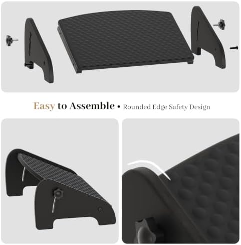 Foot Rest Under Desk, Bamboo Ergonomic Office Foot Stool - Image 7