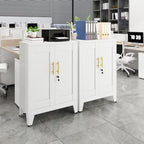 GAIOUS 36" Metal Office File Cabinet, White Locked Garage Storage Cabinets - Image 4