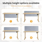 Felt Desk Divider, Clamp-On Privacy Panel, 24 x 48 Inch, Light Gray - Image 4