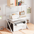 aboxoo Printer Stand for Desk to Save Space, Metal+Wood for Home Office by aboxoo