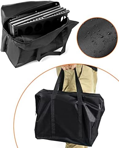 QWORK Magazine Brochure Display Rack Stand, 4 Pocket Foldable Literature Catalog Rack Book Holder Tradeshow Display Stand, for Office Store and Exhibition Trade Show (Black) (Pack of 4) - Image 6