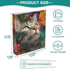 3 Ring Binders 1.5 Inch Clear View Three Ring Binders Versatile Cat in Flower Binder for Work School Office Supply 1 Pack - Image 5