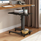 TigerDad Mobile Adjustable Height Laptop Stand PC Computer Portable Notebook Swivel Laptop Desk Rolling Table Desk Cart Tiltable with Wheels Casters& Mouse Pad Table - Image 7