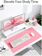 YSAGi Leather Desk Pad Protector, Office Desk Mat, Large Mouse Pad, Non-Slip PU Leather Desk Blotter, Laptop Desk Pad, Waterproof Desk Writing Pad for Office and Home (Pink,55" x 17.2") - Image 6