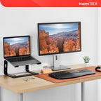 Staples TECH Aluminum Laptop Stand, Black, 11.2x10.2 Inch - Image 2