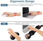 Ergonomic Keyboard Wrist Rest & Mouse Pad Wrist Rest Set, Butterfly Quote Bible Verse Philippians 4-13 Large XXL Gaming Desk Mat 31.5"x 11.8" with Non-Slip Base, Memory Foam for Home Office Study Game - Image 3