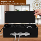 Cable Management Box with Magnetic Lock, Cord Organizer for Desk - Image 5