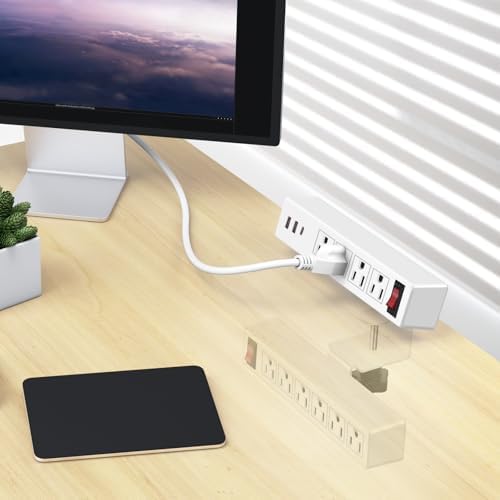 VILONG Desk Clamp Dual Layer Power Strip, 20W USB-C, 700J Surge Protector - Image 2