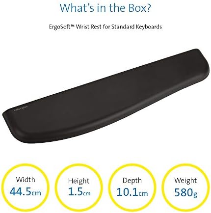 Kensington ErgoSoft Wrist Rest for Standard Keyboards, Black (K52799WW) (Pack of 2) - Image 6