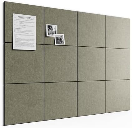 Bumusty 48" x 36" Large Cork Board Alternative, Christmas Brown by BUMUSTY