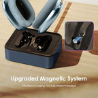 Headphone Charging Station for AirPods Max 1 & 2 - Magnetic Charger Dock with Lightning & USB-C Connectors, LED Indicator, Easy Drop-in Charging (Navy) - Image 3