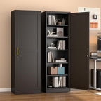 Ckzbx Metal Locker Tall Narrow Storage Cabinet, 67" H Locking Tool File Cabinets Snack Locker Organizer for School Classroom,Bedroom,Gym Home Office,Entryway and Hallway (20" W 1Door Black) - Image 6