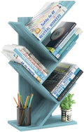 SHEEPAM Small Tree Book Shelf,5 Tier Bookshelf, Wood Desktop Bookcase by SHEEPAM
