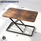VIVO Vintage Brown 29 in Single Top Standing Desk Converter, DESK-V000UN - Image 3