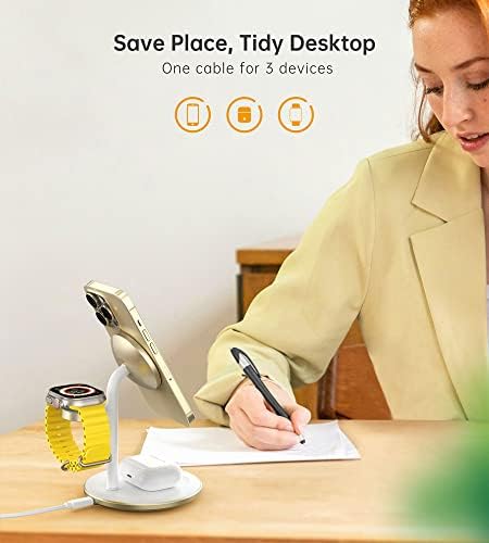 XooFly 3 in 1 Magnetic Wireless Charging Station for Apple Devices,15W - Image 3