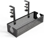 Under Desk Cable Management Tray, 2026 New Adjustable No Drill Cord Organizer with Clamp, Premium Cable Management Box for Home Office Standing Desk Wire Management (Black a) by AIIONP