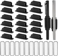 PATIKIL Adhesive Pen Holders, 48 Pack Silicone Flexible, Black by PATIKIL