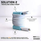 CordBrick 2PK Silicone & Steel Weighted Nightstand Cord Holders. Travel Phone Charger Organizers. Useful iPhone Accessories. Small Gifts for Men, College Students. Tech Gadgets for Teens. Black - Image 3