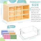 Amyhill 6 Pcs Mini Drawer Organizer Small Organizer with 9 Drawers Plastic Desktop Craft Storage Box for Office Home Room Jewelry Cosmetics Collection(Multicolored) - Image 2