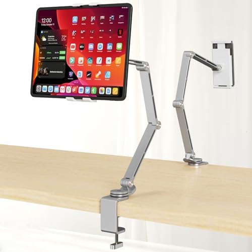 Houele Tablet Stand Holder for Desk iPad Stand Desk Mount, Silver by Houele