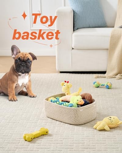 KALLAX Small Woven Storage Basket for Organizing, 12 x 8 x 4.5 inch, 3 Pack - Image 5